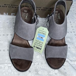 NIB Toms Women's Majorca Cutout Desert Taupe Suede Sz 9